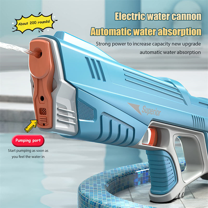 Automatic Summer Full Electric Water Gun Toy Induction Water Absorbing High-Tech Burst Water Gun Beach Outdoor Water Fight Toys